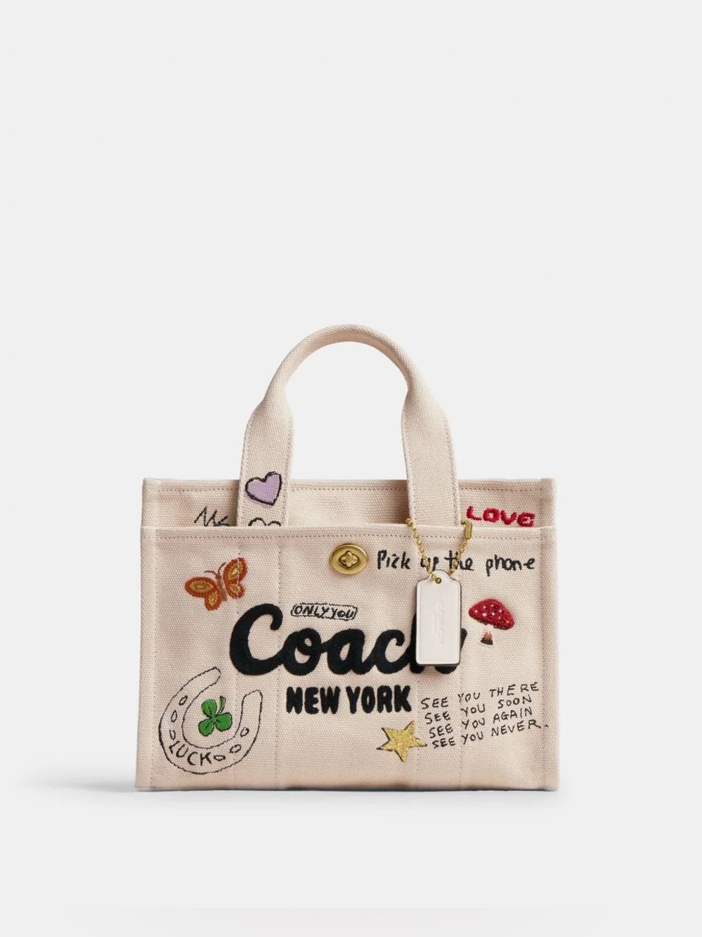 COACH Cargo Tote Bag 26 With Sketch Print